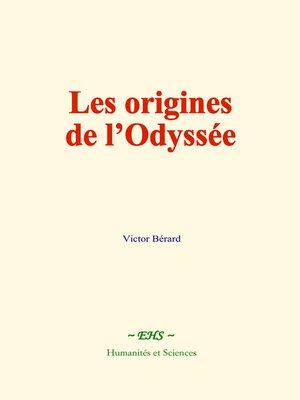 cover image of Les origines de l'Odyssée